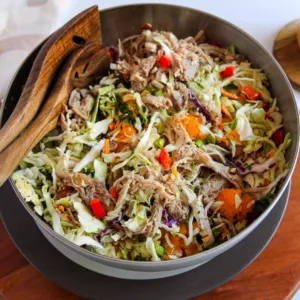 Whole30 Asian-Inspired Salad with Garlic Pulled Pork