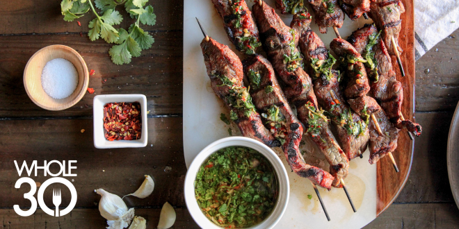 Grilled Steak Skewers with Chimichurri - The Whole30® Program