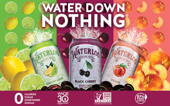 We’re the sparkling water that goes all in on full flavor every day. Water Down Nothing with Waterloo. A refreshing change from the usual.