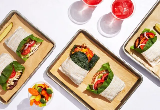 Breadless Whole30 Approved Photo of Sandwiches and Drinks