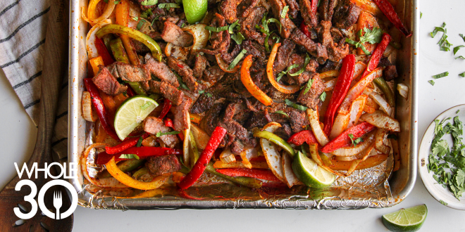 Steak Sheet Pan Fajitas
