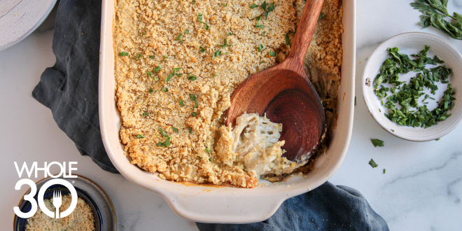 Whole30 Million Dollar Chicken Casserole Blog Hero