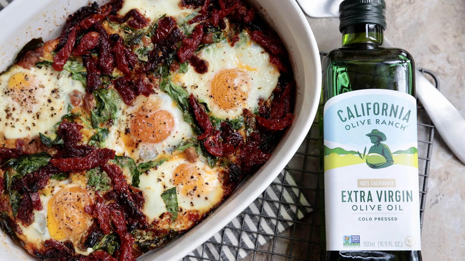 Whole30 Breakfast Casserole featuring California Olive Ranch