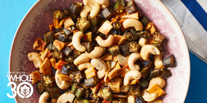 Plant-Based Whole30 Cashew Mango Snack Mix Blog Hero