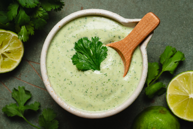 Silken Tofu Cilantro Lime Sauce Blog Image