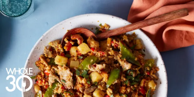 Whole30 Curried Pineapple And Pork Fried Rice Blog Hero