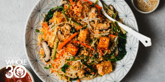 Tofu Bibimbap with Korean-inspired Chili Sauce Blog Hero