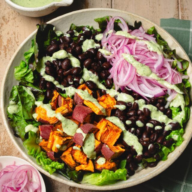 Plant-Based Whole30 Black Bean and Sweet Potato Salad Square