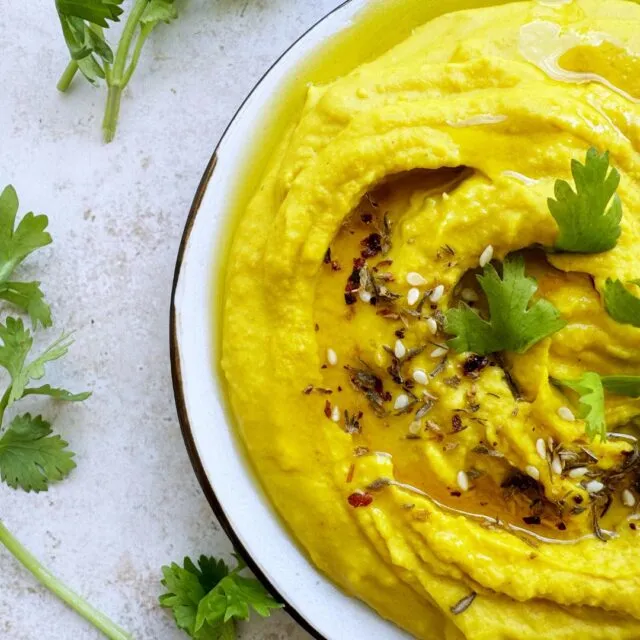 Plant-Based Whole30 Spiced Red Lentil Hummus Square