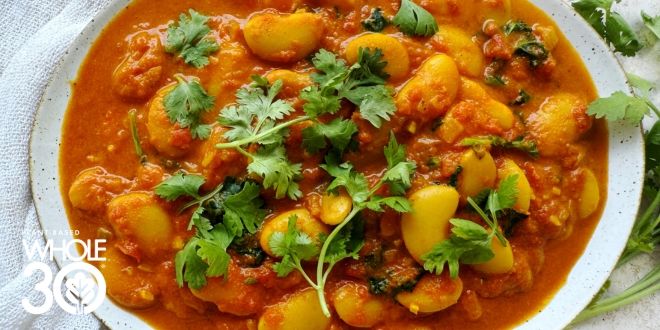 Plant-Based Whole30 Butter Bean Curry