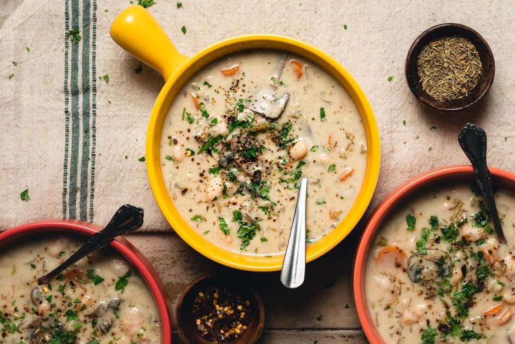 Plant-Based Whole30 Miso Mushroom Chowder Image 