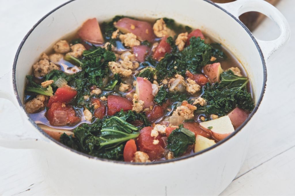 Whole30 Sausage Potato Kale Soup 