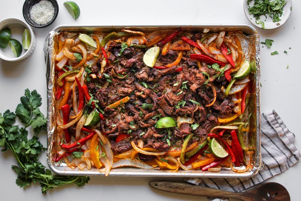 Whole30 Sheet Pan Steak Fajitas