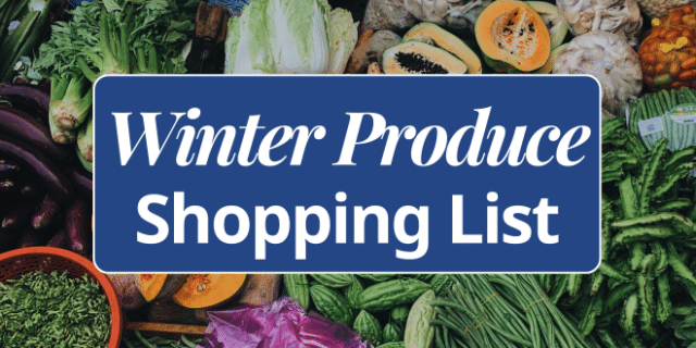 Winter Vegetables Shopping List