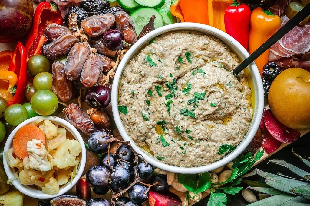 Charcuterie Board with Lebanese Baba Ganoush