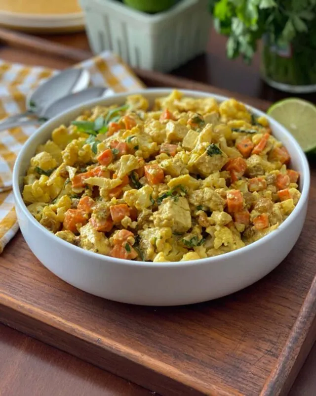 Curried Cauliflower Tofu Salad