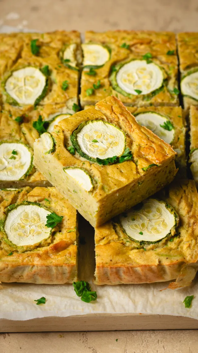 Plant-based zucchini frittata