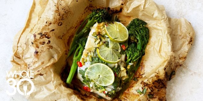 Cilantro and Lime Thai-Inspired Fish En Papillote - The Whole30® Program