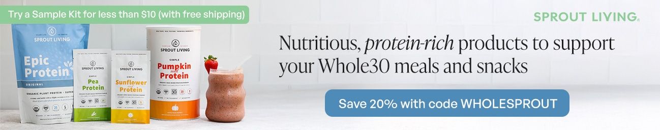 Save 20% with code WHOLESPROUT at Sprout Living