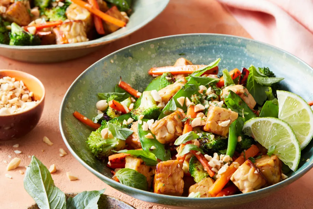 Thai Tempe and Veggie Bowls