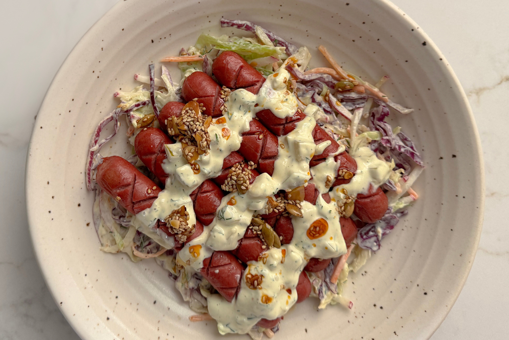 Whole30 Hot Dogs with Crunchy Dill Pickle Slaw Blog Image 2
