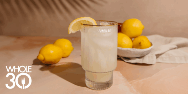 Whole30 Lemon Ginger Fizz Blog Hero