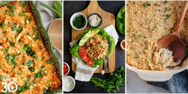 Whole30 Shredded Chicken Recipes Round up Hero