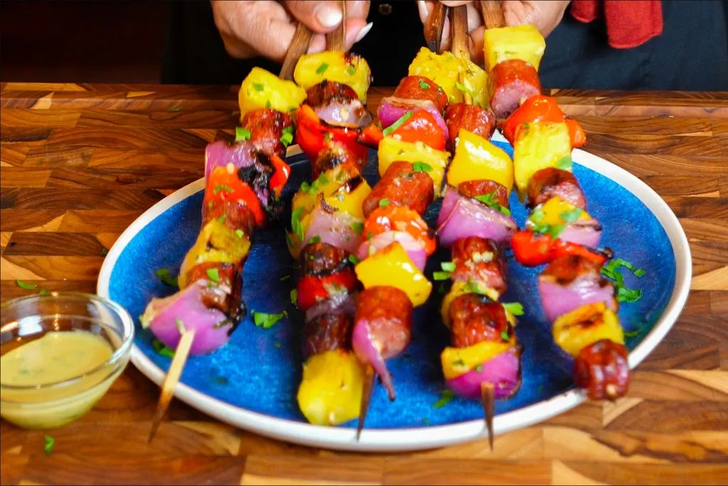 Grilled Pineapple and Polish Sausage Skewers with Citrus-Herb Glaze Blog Image