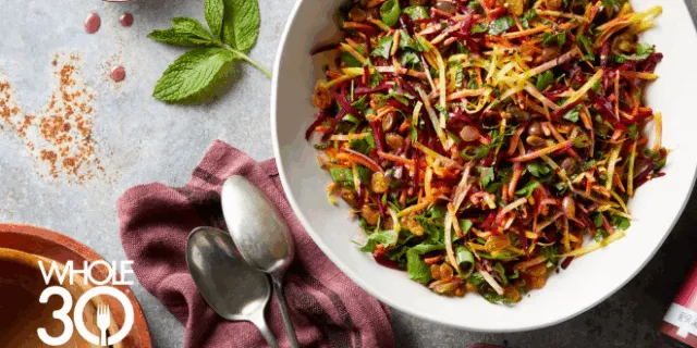Whole30 Carrot and Beet Slaw Blog Hero