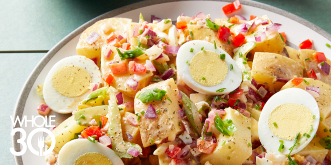 Whole30 Creamy Buffalo Potato Salad Blog Hero