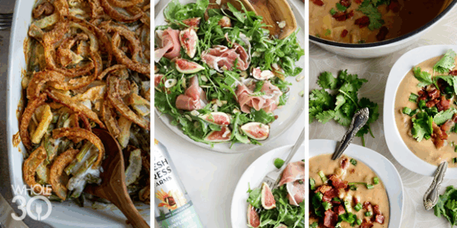 Whole30 holiday salads, soups, sides, and casseroles